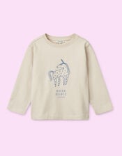 Liewood Unicorn Print Long Sleeve Top, Ivory (IVORY), large