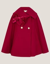 Velvet Bow Cape, Red (RED), large