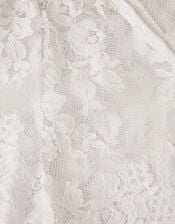 Lola Lace Short Sleeve Cover Up, White (WHITE), large