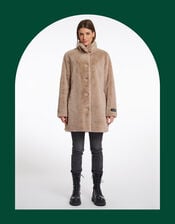 Rino & Pelle Nonna Faux Fur Teddy Coat, Camel (OATMEAL), large