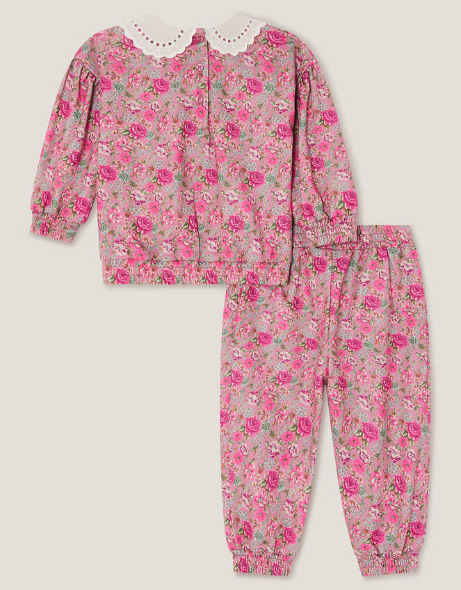 Baby Floral Collared Sweatshirt & Joggers Set , Multi (MULTI), large