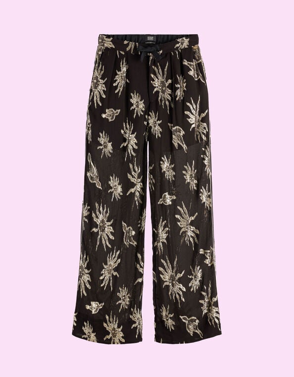 Scotch and Soda Mystic Sky Metallic Trousers, Black (BLACK), large