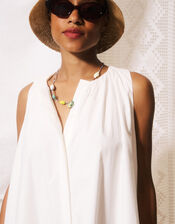 FRNCH Natalie Sleeveless Mini Dress, White (WHITE), large