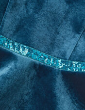 Viola Sequin Velvet Party Dress, Teal (TEAL), large