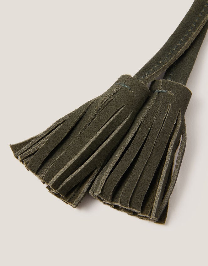 Suede Tassel Bag Charm, , large