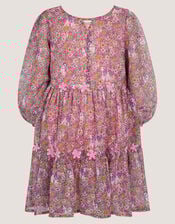 Monsoon x My Little Pony Ditsy Floral Print Dress, Multi (MULTI), large