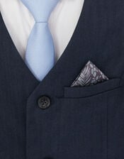 Harry 4-Piece Herringbone Suit with Tie, Blue (NAVY), large