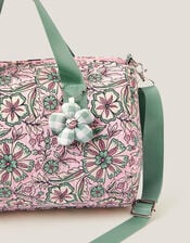 Floral Print Duffle Bag, , large