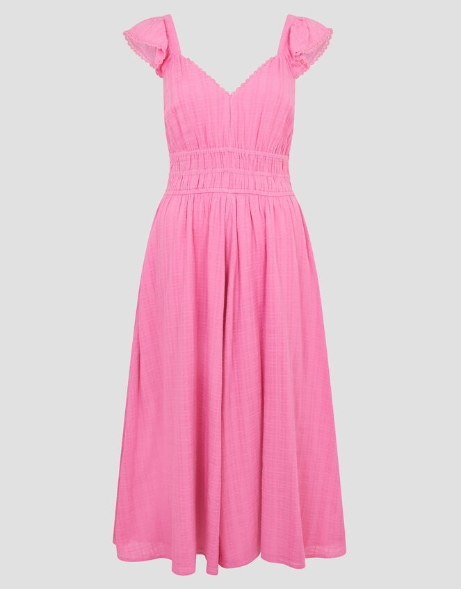 Marlee Ruffle Midi Sun Dress, Pink (PINK), large