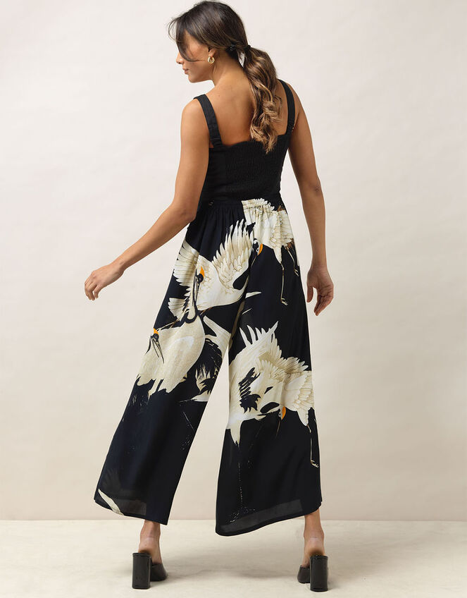 One Hundred Stars Stork Print Trousers, Black (BLACK), large