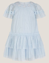 Baby Anastasia Tulle Embellished Dress, Blue (PALE BLUE), large