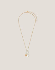 Double Heart Charm Necklace, , large