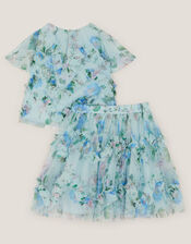 Roma Floral Print Ruffle Top & Skirt Set, Multi (MULTI), large