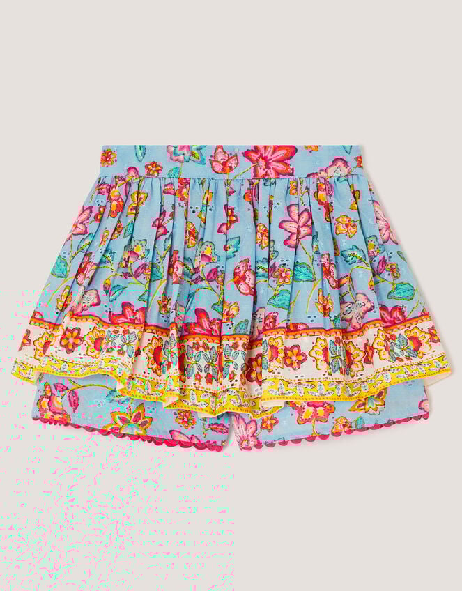 Adara Floral Print Skort, Blue (BLUE), large