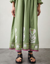 East Valeria Appliqué Midi Dress, Green (GREEN), large
