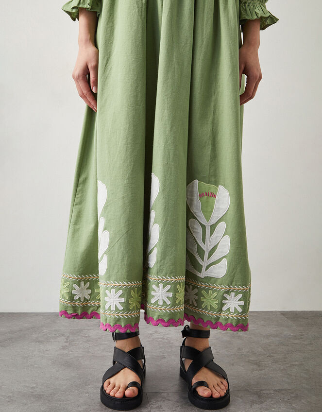 East Valeria Appliqué Midi Dress, Green (GREEN), large
