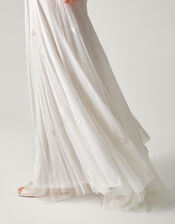 Josette Embellished Maxi Wedding Dress, Ivory (IVORY), large