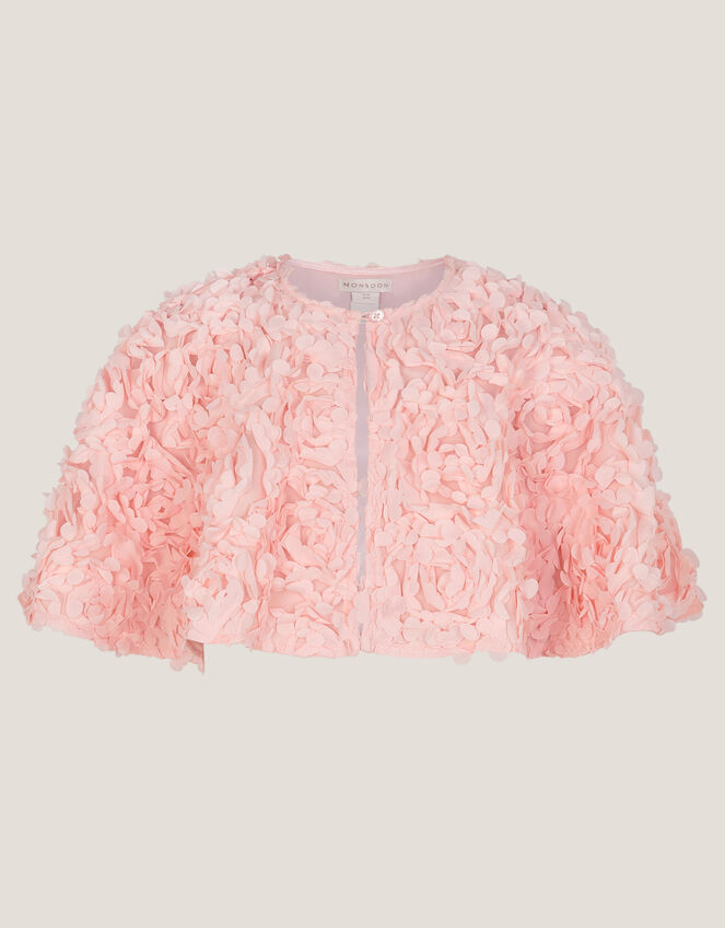 Rose Appliqu&eacute; Cape, Pink (PALE PINK), large