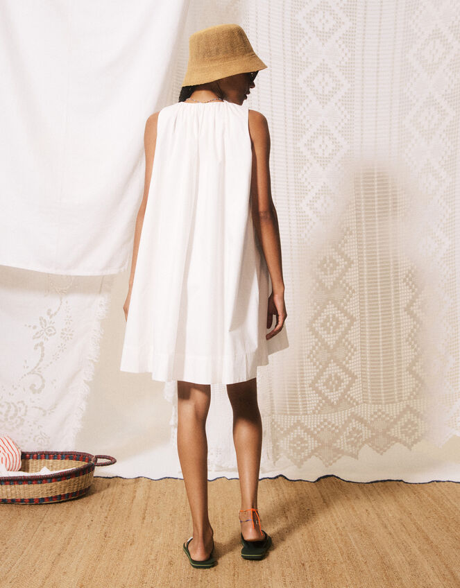 FRNCH Natalie Sleeveless Mini Dress, White (WHITE), large