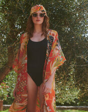 One Hundred Stars Fan Print Kimono, , large