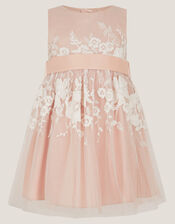 Baby Felicity Embroidered Floral Dress, Pink (PALE PINK), large