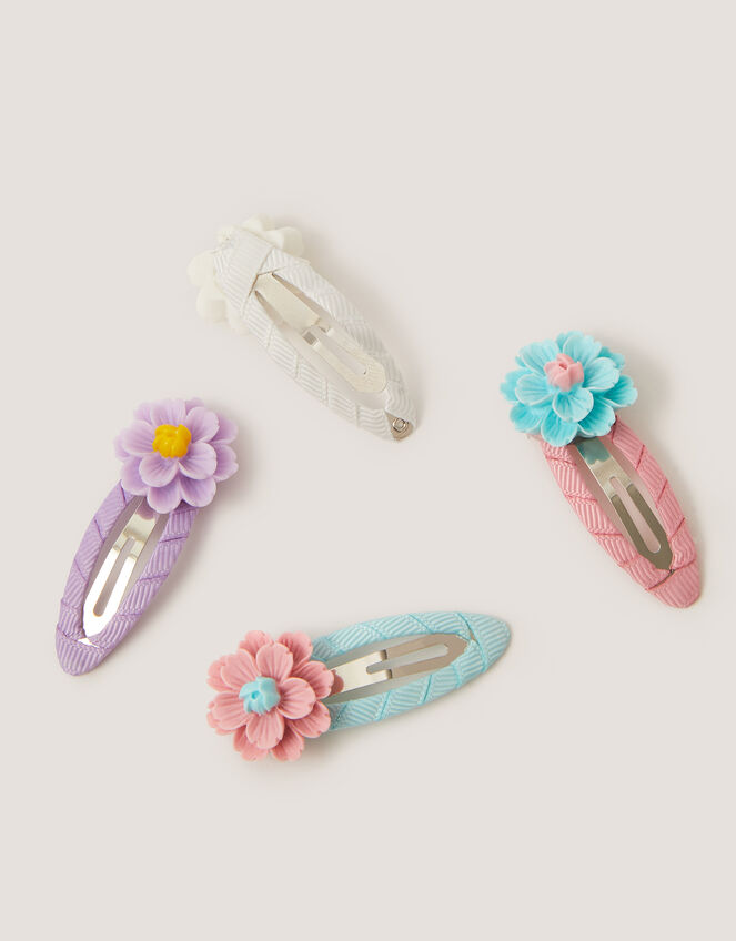4-Pack Flower Hair Clips, , large