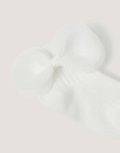 Baby Organza Bow Socks, White (WHITE), large