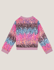 Ombré Sequin Bomber Jacket, Multi (MULTI), large