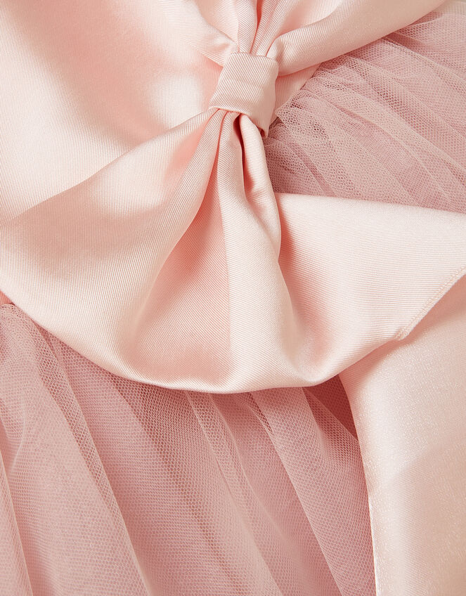 Waterfall Bow Tulle Dress, Pink (PINK), large