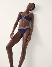 Ria Embroidered Bikini Top, Blue (NAVY), large