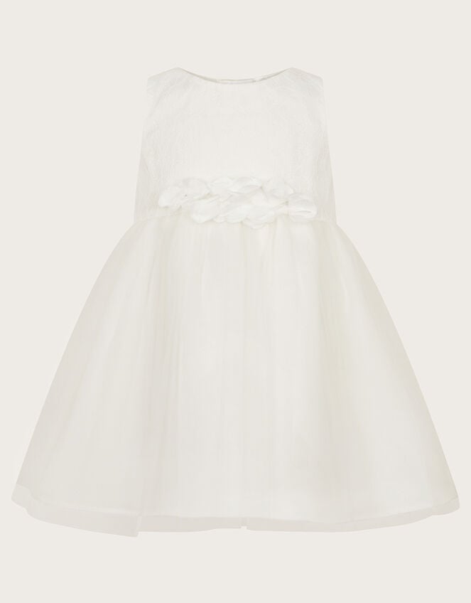 Baby Freija Lace Floral Dress, Ivory (IVORY), large