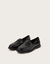 Elsie Patent Loafers, Black (BLACK), large