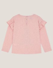 Sequin Christmas Tree Long Sleeve Top, Pink (PINK), large