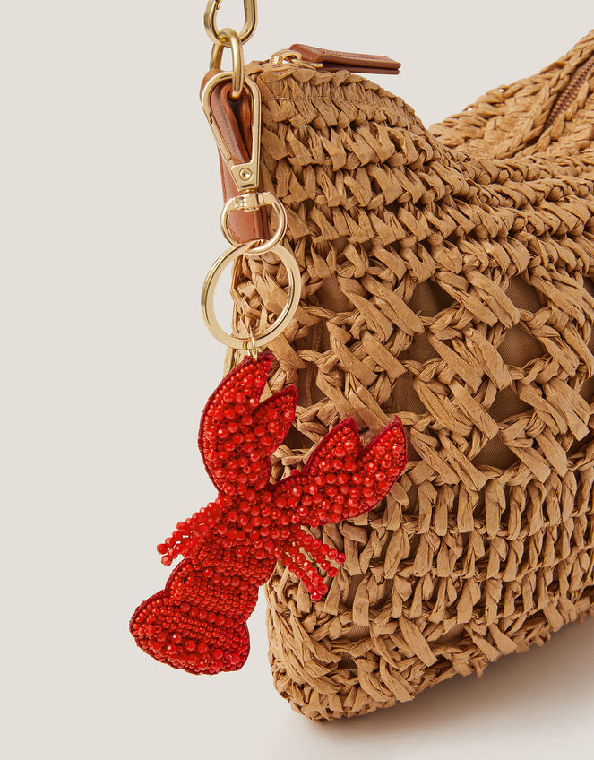 Beaded Lobster Bag Charm, , large