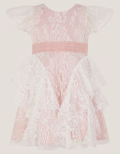 Baby Joanie Ruffle Lace Dress, Pink (DUSKY PINK), large