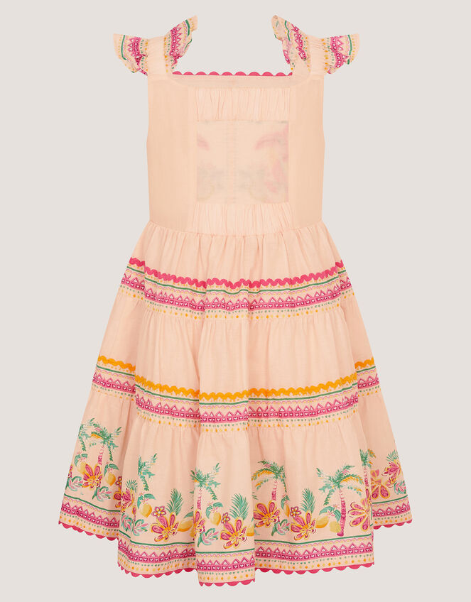 Tina Tropical Toucan Embellished Dress, Pink (PINK), large