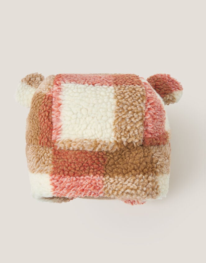 Teddy Check Print Trapper Hat, Multi (MULTI), large