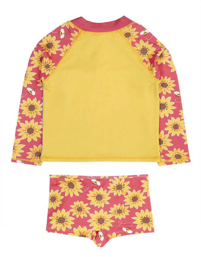 Frugi Rachel Rash Vest & Shorts Swim Set, Yellow (YELLOW), large