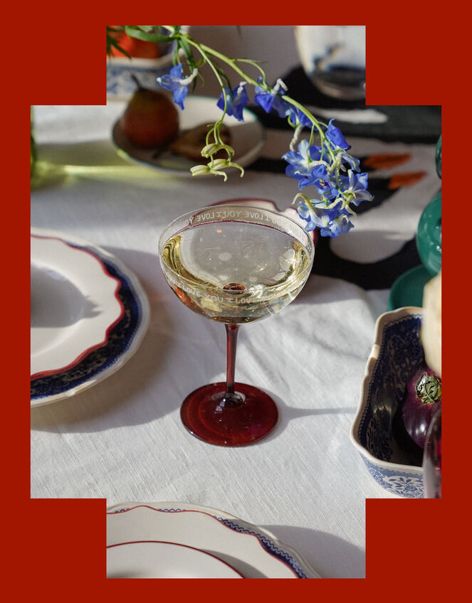 Anna + Nina I Love You Champagne Glass, , large