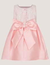 Baby Juno Lace Satin Dress, Pink (PINK), large