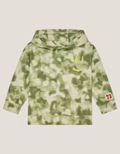 Camo Tie-Dye Hoodie, Green (KHAKI), large