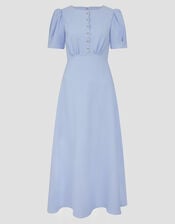 Ruth Scallop Trim Midi Dress, Blue (PALE BLUE), large