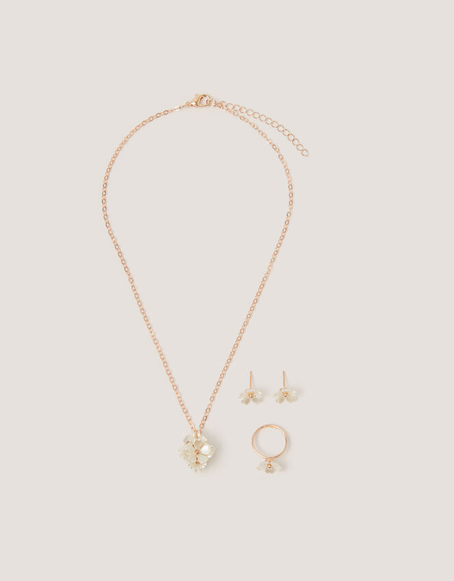 Cluster Flower Jewellery Set, , large