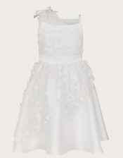 Laurena Asymmetrical 3D Butterfly Dress, Ivory (IVORY), large