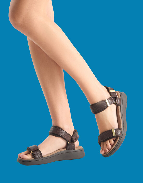 Woden Line Sandals, Brown (BROWN), large