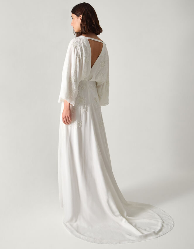 Camilla Embroidered Maxi Wedding Dress, Ivory (IVORY), large