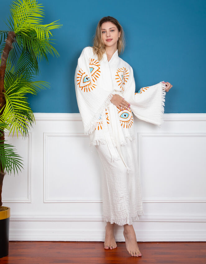 Meraki Beach Eye Kimono & Trousers Set, , large