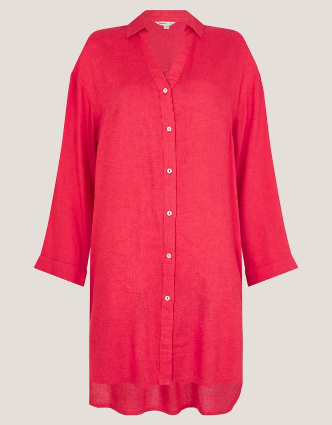 Esme Beach Shirt Dress, Orange (CORAL), large