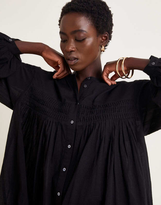 Melissa Long Sleeve Mini Dress, Black (BLACK), large