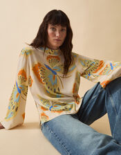 Clemence Aurelie Butterfly Top, Ivory (IVORY), large